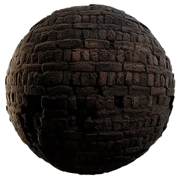 charred brick wall 001 — Скачать