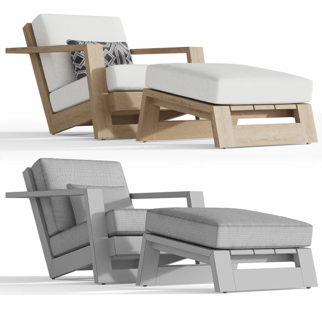 Rh Reyes Teak Lounge Chair — Descargar