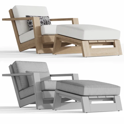 Rh Reyes Teak Lounge Chair — Ver 2