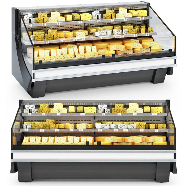 HitLine refrigerated display case with cheese — Descargar