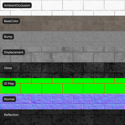 running split face concrete block wall texture — View 4