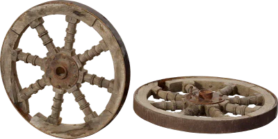 broken wooden wheel 001 — Скачать