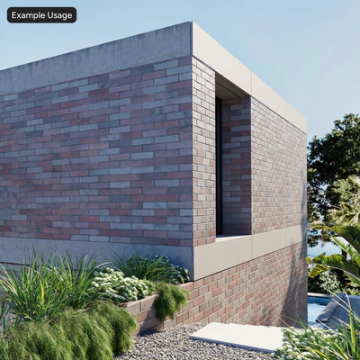 dragfaced running bond brick wall texture multicolored — Вид 3