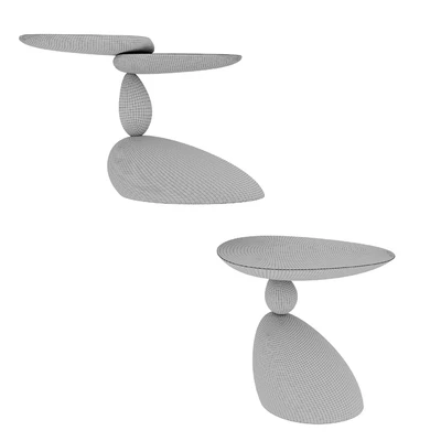 Stones and Twins coffee tables by WOODZENART from the Stone Story collection — Ver 4