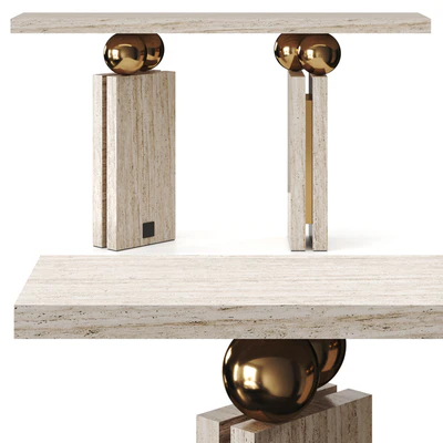Quantic Estremoz Marble Console Table By Hommes — Ver 5