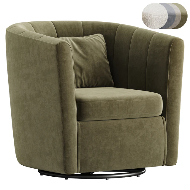 Ashworth Upholstered Swivel Barrel Chair — Descargar