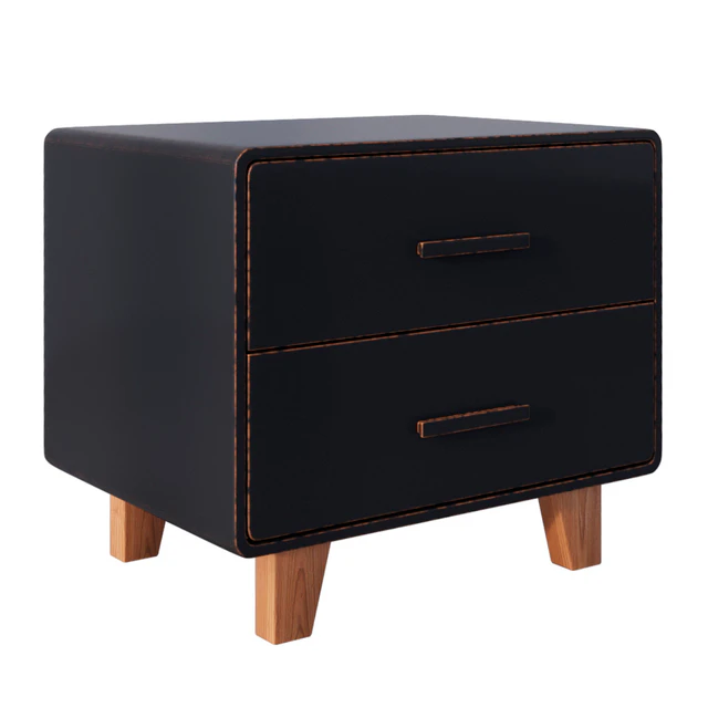 Juniper 2 Drawer Nightstand Black — Descargar