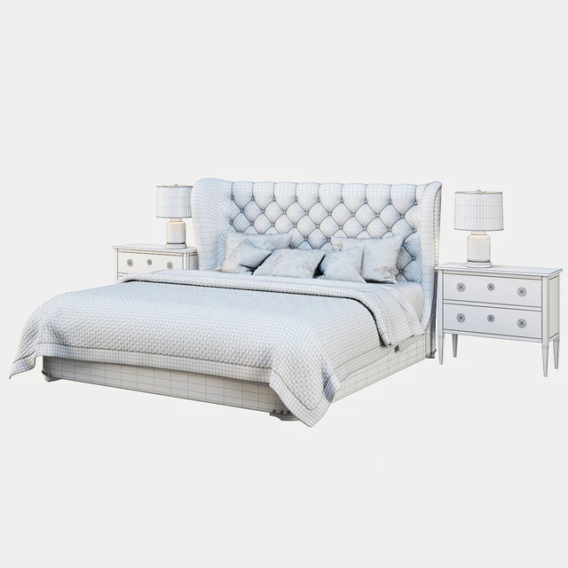 RH CHURCHILL FABRIC SLEIGH BED — Скачать