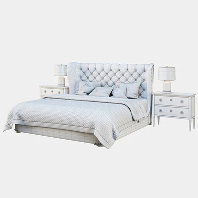 RH CHURCHILL FABRIC SLEIGH BED — Вид 3