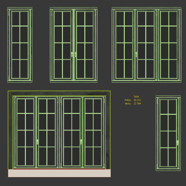 Collection of classic windows. 5 models — Descargar