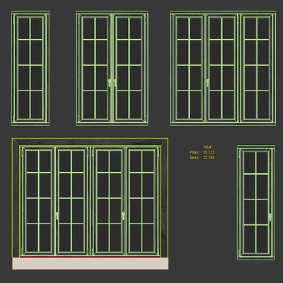 Collection of classic windows. 5 models — Ver 3