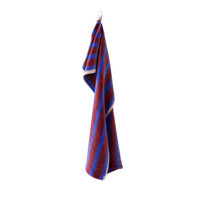 hale tea brown navy blue towel by ferm living — download