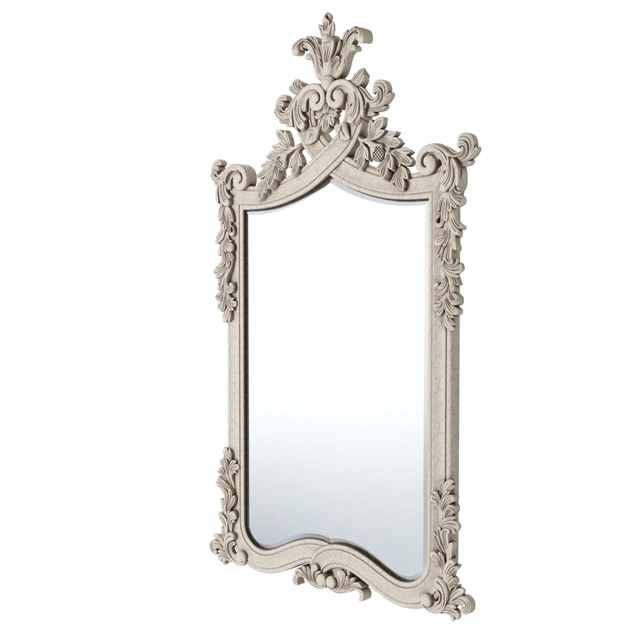 French bedroom Provencal Heart Top White Mirror — Скачать