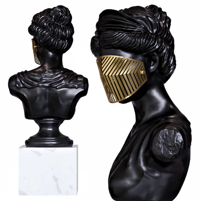 Bust Woman in Mask Figurine — Ver 2