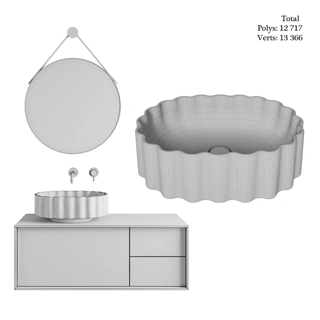 Conchiglia washbasin and cabinet Atollo Kerama Marazzi — Descargar