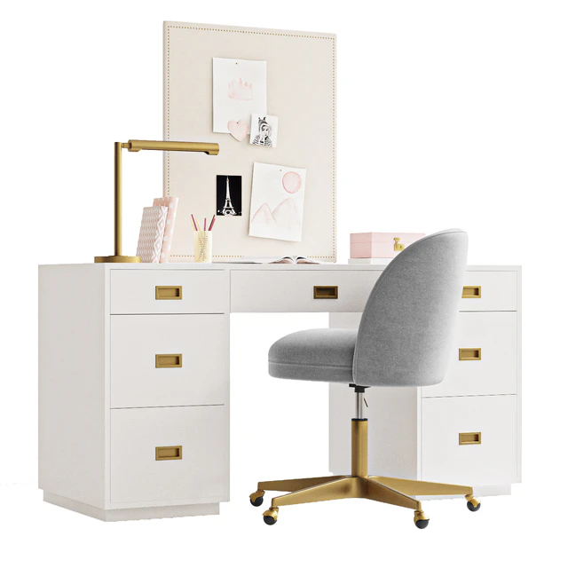 RH AVALON STORAGE DESK / ALESSA UPHOLSTERED DESK CHAIR — Скачать