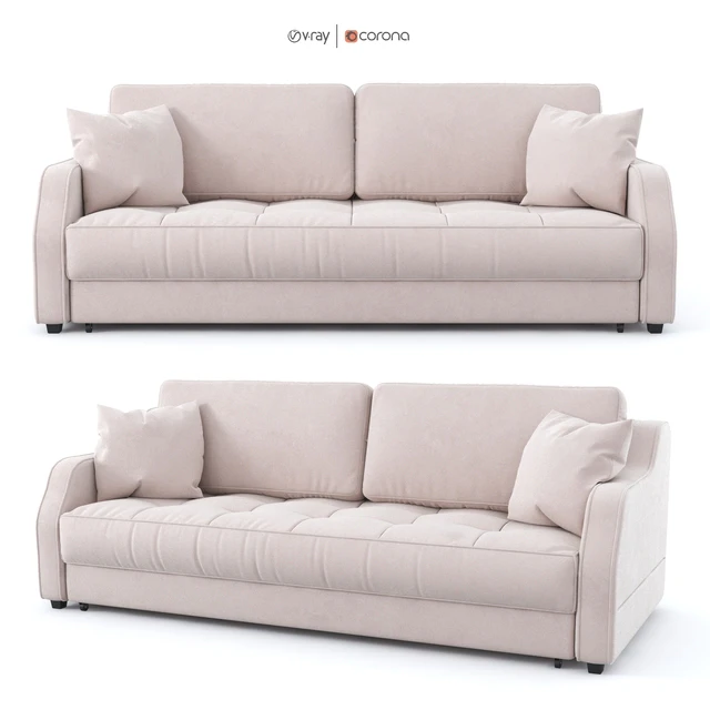 Sofa - bed "Rolf", pink, velor from Hoff — Descargar