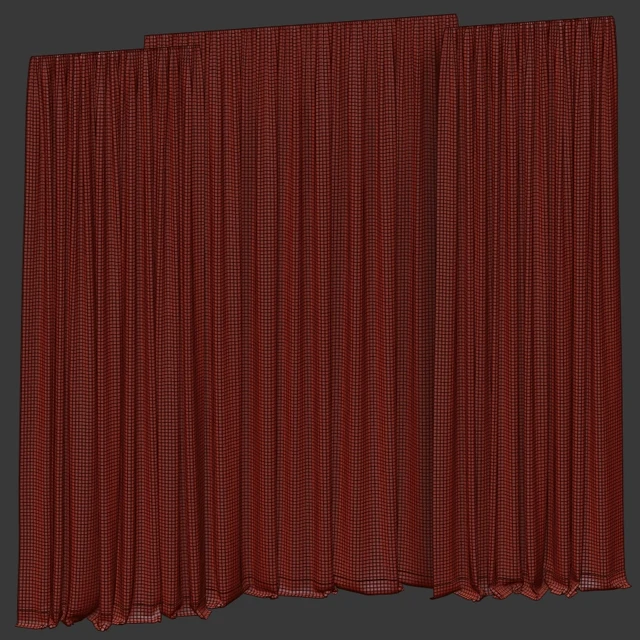 Curtains in two colors with tulle — Download