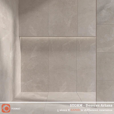 Desvres Ariana STORM white sand gray mud — Ver 6