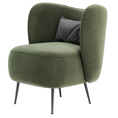 Upholstered Wingback Chair — Вид 4
