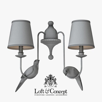 Bra Norman Bird Wall Lamp double — Ver 3
