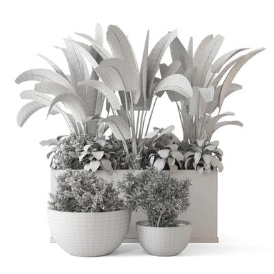 Outdoor Garden set Bush and Tree - Garden Set 1144 — Ver 7