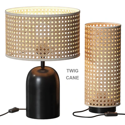 Twig / Cane Настольная лампа с ротангом Keria — Вид 1