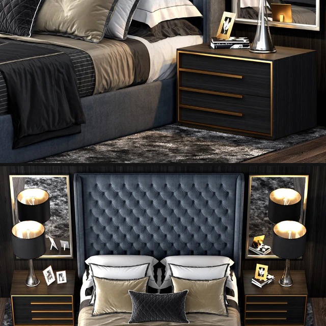 RH Adler Shelter Diamond Tufted Bed — Descargar