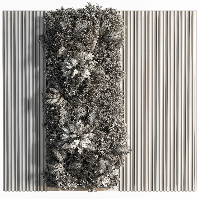 Wooden Planks and Vertical Garden 05 — Скачать