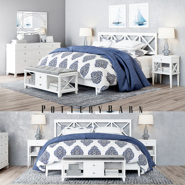Pottery Barn Clara Lattice Bed set 2 — Descargar