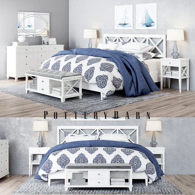 Pottery Barn Clara Lattice Bed set 2 — Ver 1