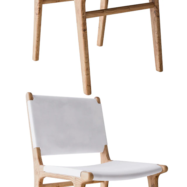 Flat and Sling Leather Dining Chairs — Скачать
