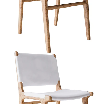 Flat and Sling Leather Dining Chairs — Вид 2