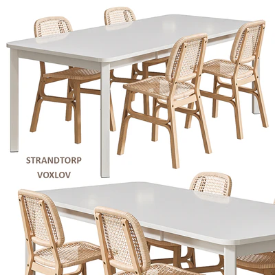 STRANDTORP / VOXLOV IKEA table and chairs — Ver 1