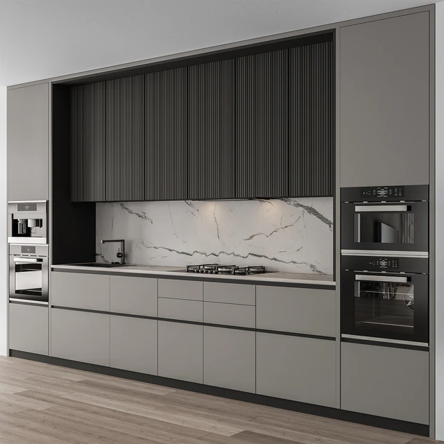 Kitchen Modern - Gray and Black Cabinets 97 — Скачать