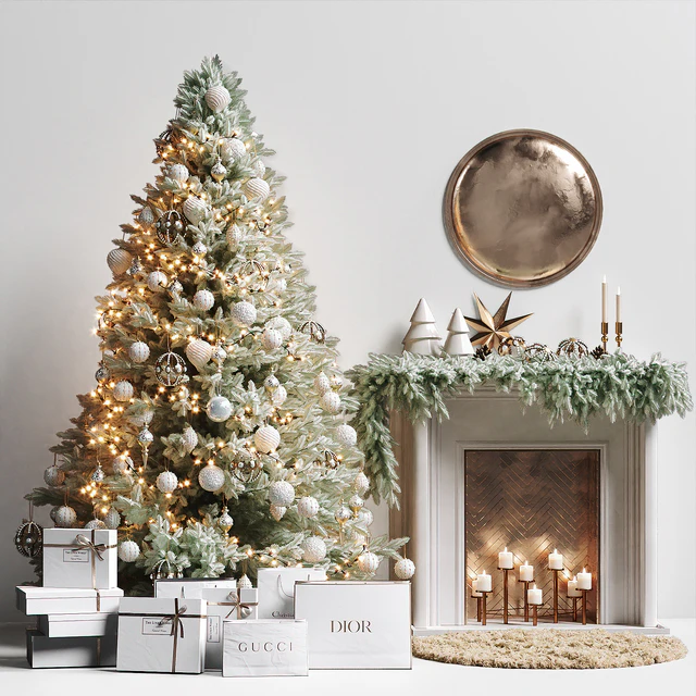 Christmas tree with fireplace 2 — Descargar
