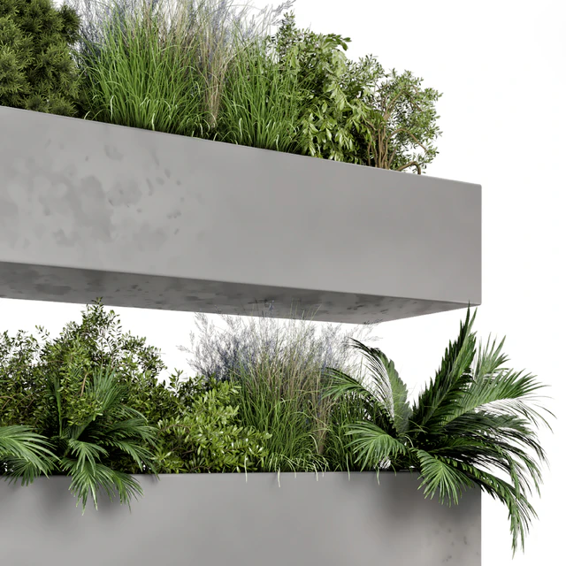 Hanging Plants Set in Gray Pot - Set 717 — Descargar
