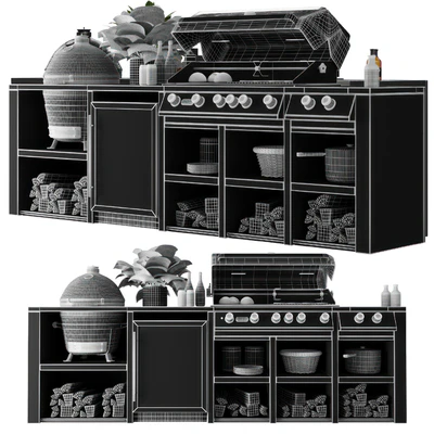 Outdoor Kitchen Garden BBQ — Ver 6