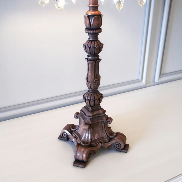Duval Gold Crystal Candlestick Table Lamp — Descargar