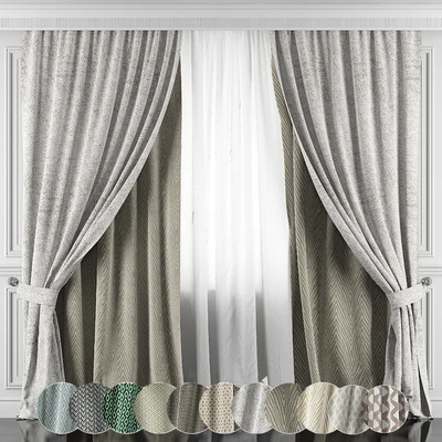 Curtains with window and moldings 366-371 — download