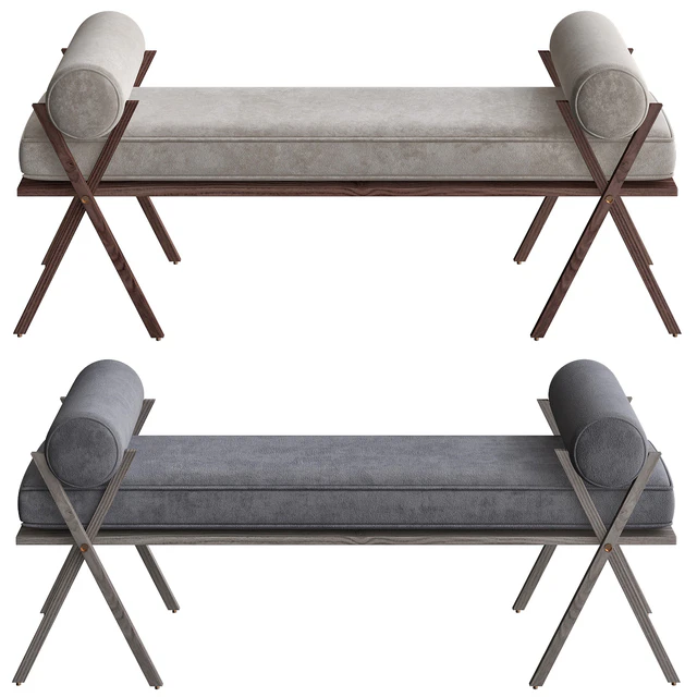 Mid Century Upholstery Bench — Descargar