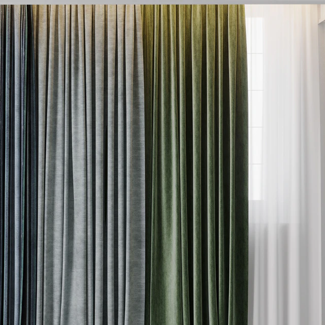 Hadi Curtains 40 - collection of green and blue curtains with patterns — Descargar