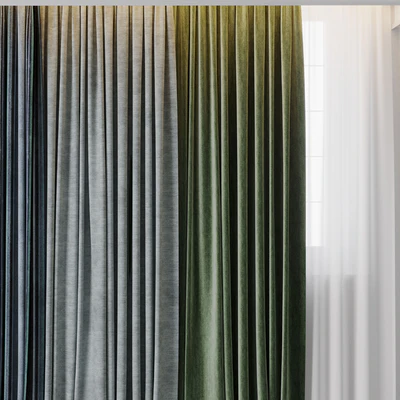 Hadi Curtains 40 - collection of green and blue curtains with patterns — Ver 2