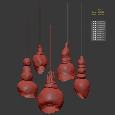 Clay lamps. 5 models — Ver 4
