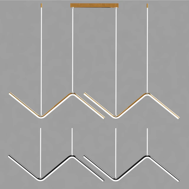 LED Ceiling Light in Gold & Black — Descargar