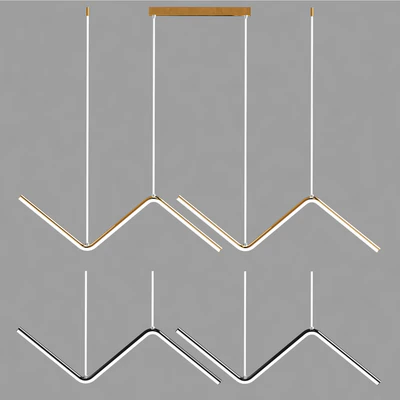 LED Ceiling Light in Gold & Black — Ver 3