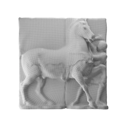 Horse and man wall classic relief — Вид 4