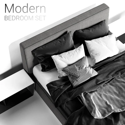 Minotti Powell Bed — Ver 3