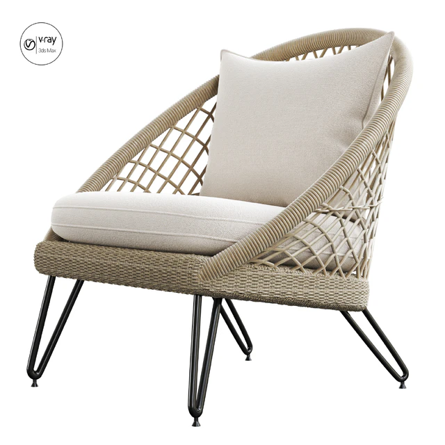 PINEAPPLE Woven resin garden armchair — Скачать
