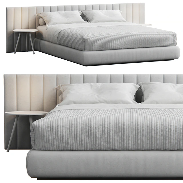 Modern Striped Headboard Bed — Descargar